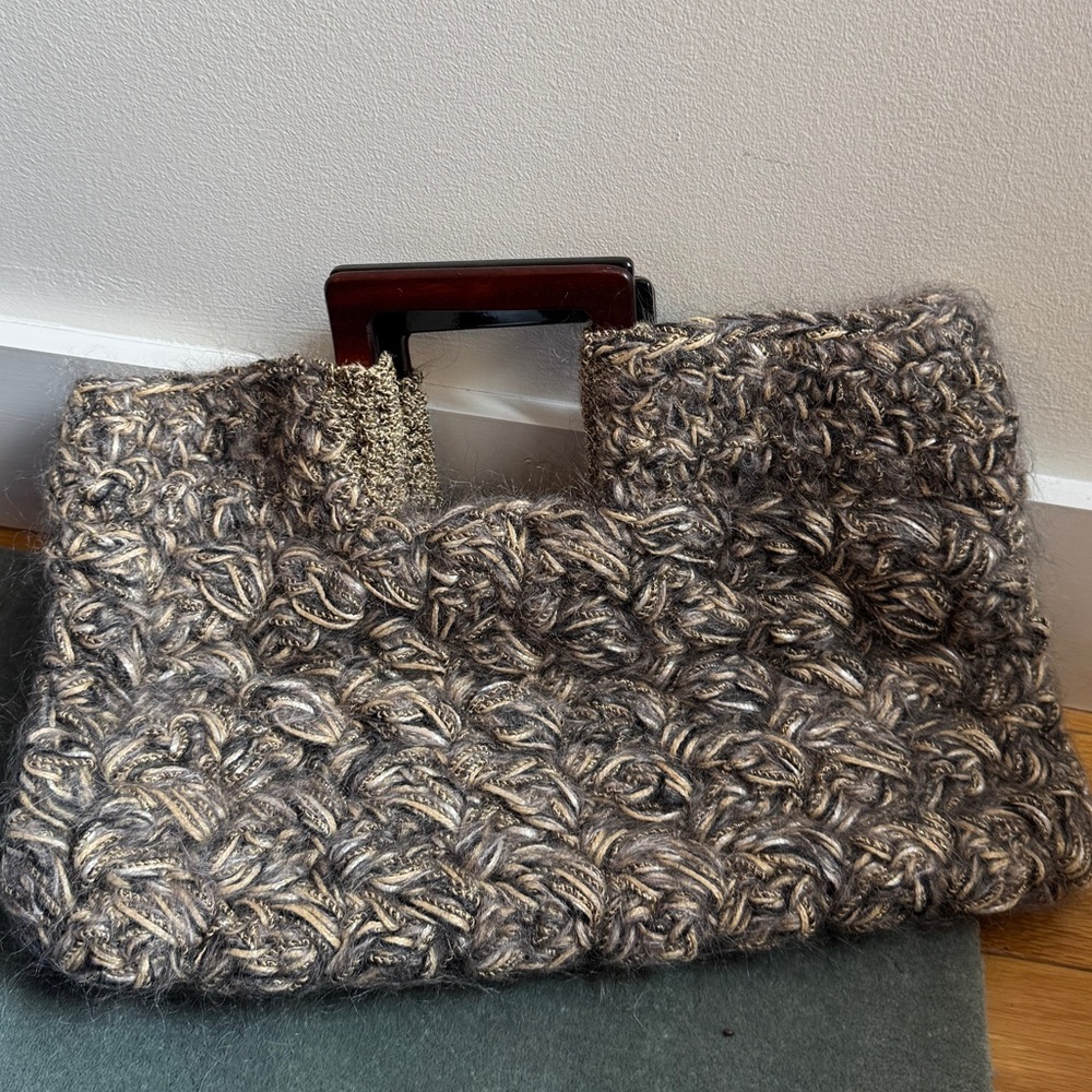 RARE Vintage Aran Woven Tote
